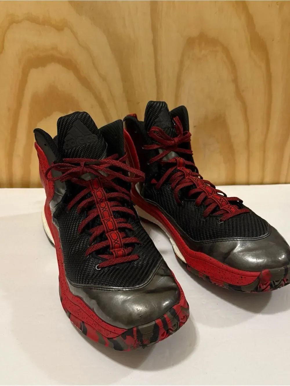 Adidas Mens D Rose Red Dragon Basketball Shoes Derrick Rose Size 16 Sneaker